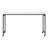 White Finish Multipurpose Over The Bed Desk With Adjustable Height, Metal Legs With Casters, Overbed Table 1Pc, Laptop Table For Bed, Breakfast Table