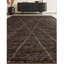 Wool Geometric Area Rug in Brown-66190786