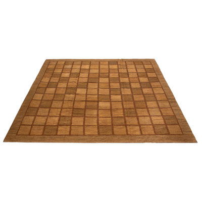 Tapisserie Kilim unique en son genre tissée à la main 13 pi 5 po x 13 pi 0 po