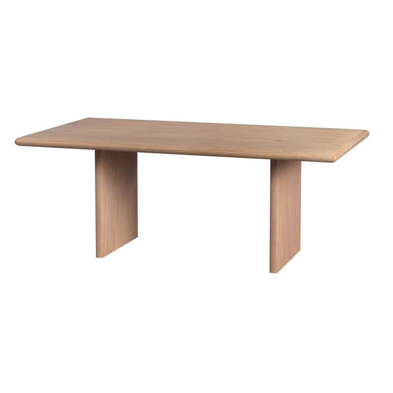 Soleil 74 in. W Rectangular Wood Panel Dining Table, Oak