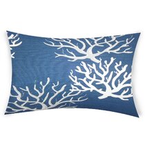 SoArtSi Beachy Blue Throw Pillow with Insert and Washable Zippered Cov