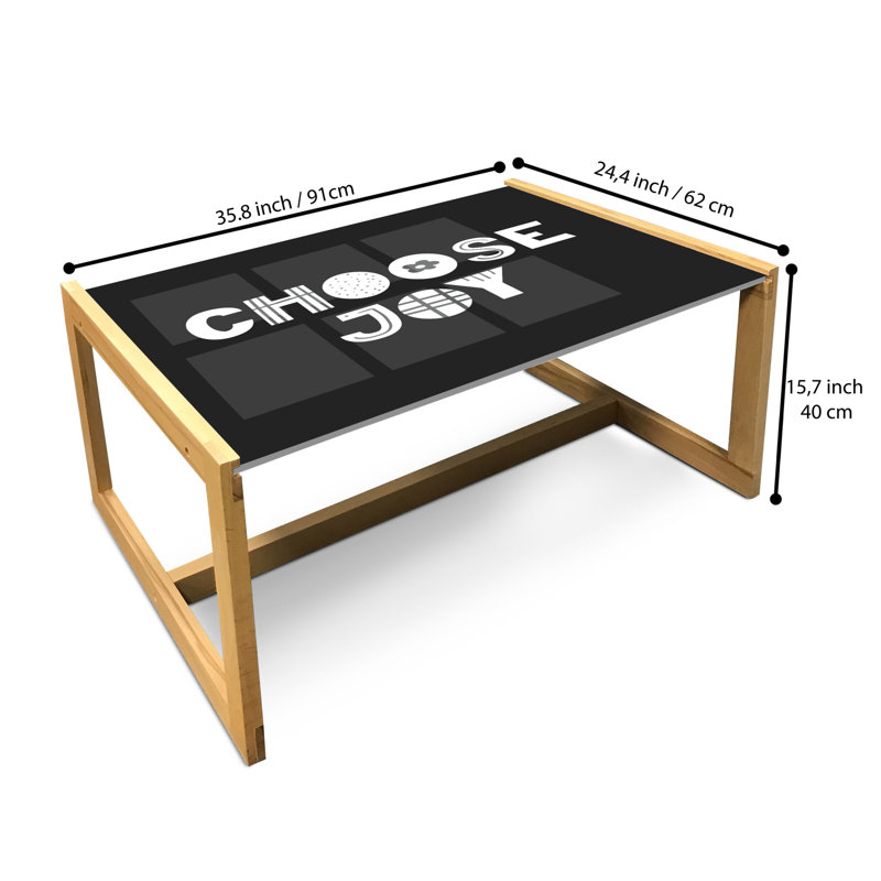 Ikeshia Sled Coffee Table, 40cm H x 91cm W x 62cm D
