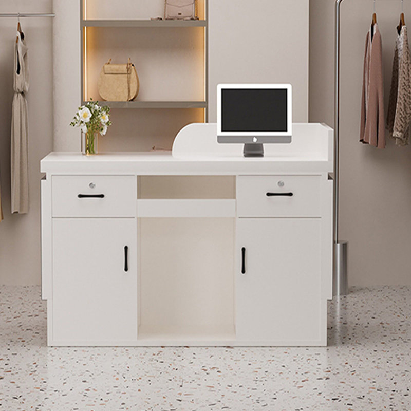 Bureau de réception contemporain en bois manufacturé Contemporary, 39.37" H x 47.24" W x 19.69" D