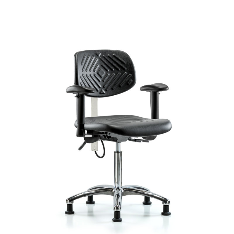 Chaise de travail Dashiell, Noir, Patins, Non inclus