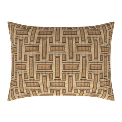 Geometric Feather Reversible Throw Pillow