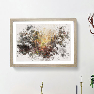 Sunlight Through the Trees Watercolour - Picture Frame Graphic Art Print