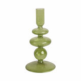 7" Vintage Glass Taper Candle Holder