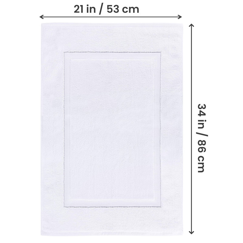 Rectangle Bath Rug, White
