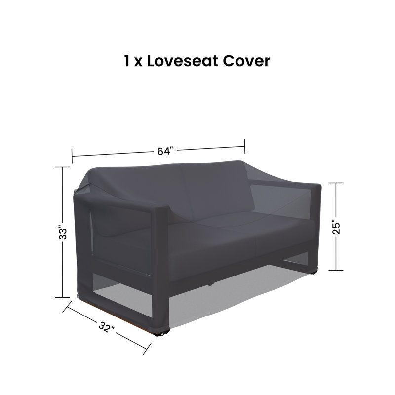 Gavina 62.91'' Wide Straight Eucalyptus Loveseat Cover