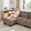 Canapé surdimensionné en chenille 4 places avec design ergonomique incurvé et coussins de taille