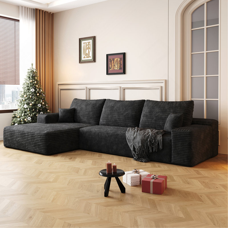 Canapé modulaire 107 po avec méridienne en L 107 po Cloud