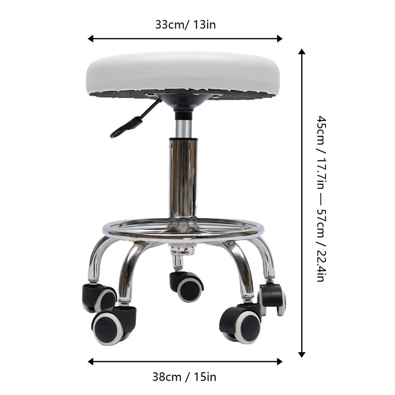 Swivel Adjustable Height Counter Stool with Metal Frame