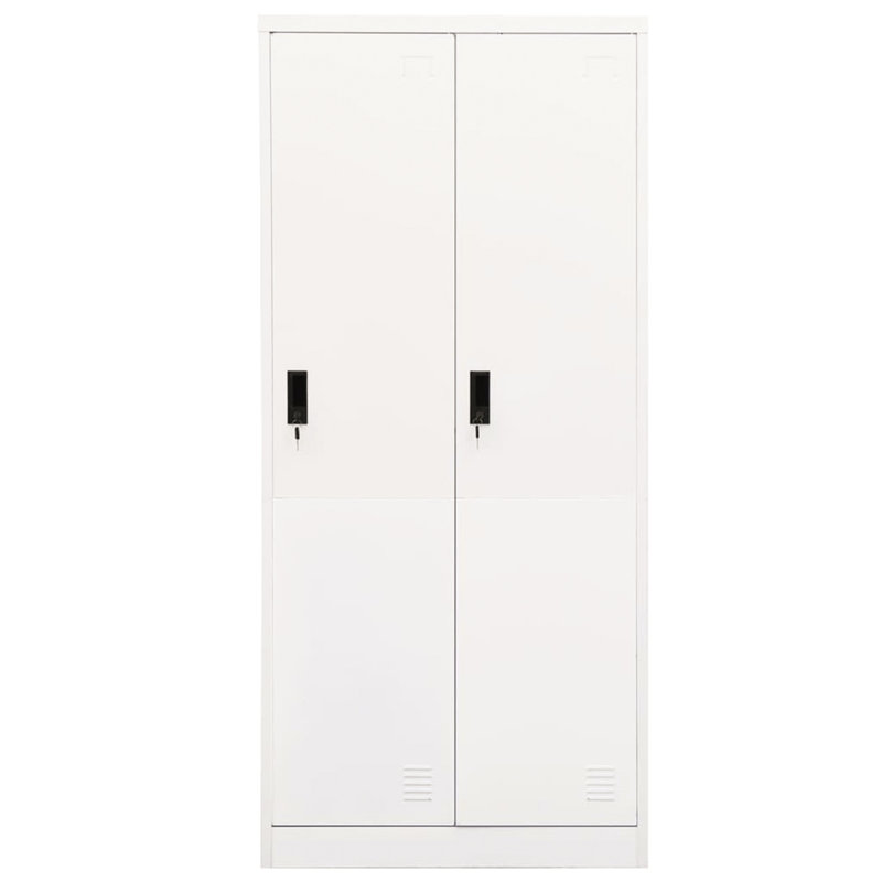 Harshbarger 2 Door Steel Wardrobe, White