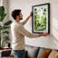 Giraffes in the Bush Botanical 1 Piece Single Picture Frame Wall Art-136640377-136640376
