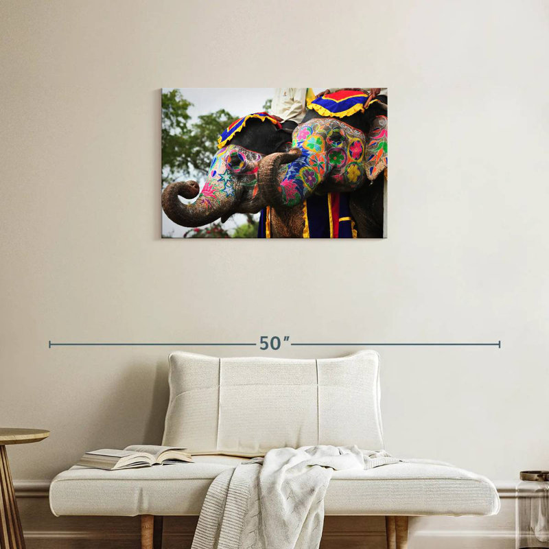 Brampt Jaipur Elephants, 20" H x 30" W