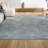 Ryansh High-Low Minimalist Scandi Striped Blue/Ivory Indoor/Outdoor Rug-1288132068