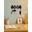 Porte-clés en métal noir - porte-clés mural, porte d'entrée - métal - 1 pièce - porte-clés - noir - ensemble de fixation murale avec porte-clés