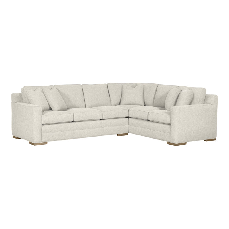 American Bungalow 2-Piece Summerton L-Sectional, Nomad Snow Crypton® Chenille, Hampton