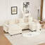 Canapé modulaire confortable en chenille pour salon, facile à assembler, beige