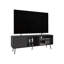 Meuble télé, 1 porte, 3 tablettes, noir sur place-96721545
