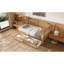 Lit de jour simple en rotin de style traditionnel avec 2 tiroirs pour un espace limité, chambre d'amis, pas de sommier nécessaire, noyer antique-129443181-129443182