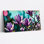 Fleurs de magnolia mauves, reproduction d'art sur toile tendue sur toile, style peinture à l'huile pour salon, chambre à coucher, décor