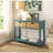 Teal Finish Console Table