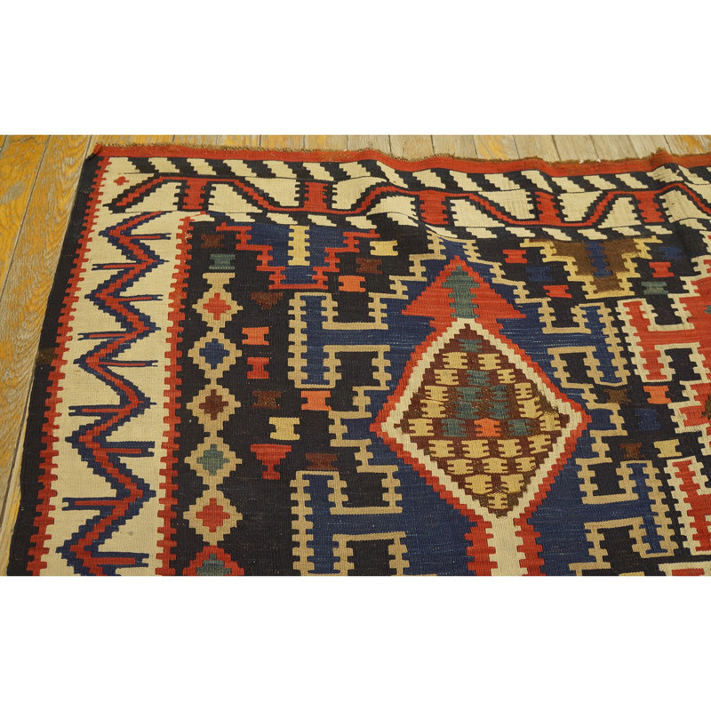 Flatweave Wool Geometric Area Rug