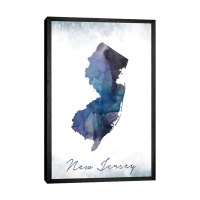 New Jersey Statebluish - Print on Canvas