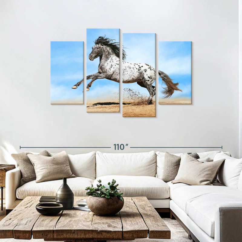 Cheval Appaloosa moucheté Brampt, H 48 po x l 75 po