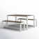 Joel 6 - Person Metal Patio Dining Set with Rectangular Table