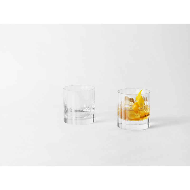 Fluted Handmade Crystal Drinking Glass, 8.5