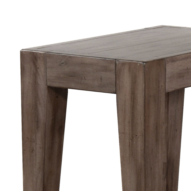  Table d'appoint Yael, pieds fuselés, rectangulaire de 25 pouces, brun