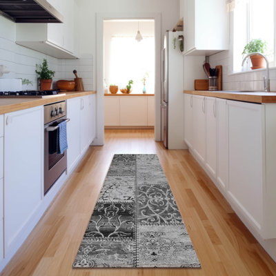 Premium Machine Washable Cerrito AMF566 Gray Rug