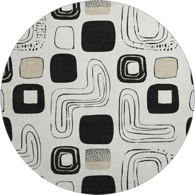 Premium Machine Washable Slesnick AMF1670 Geometric Rug