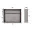 19'' W x 15'' H Double Shelf Bathroom Shower Niche, Stainless Steel Rectangular Wall Niche, Gunmetal Black