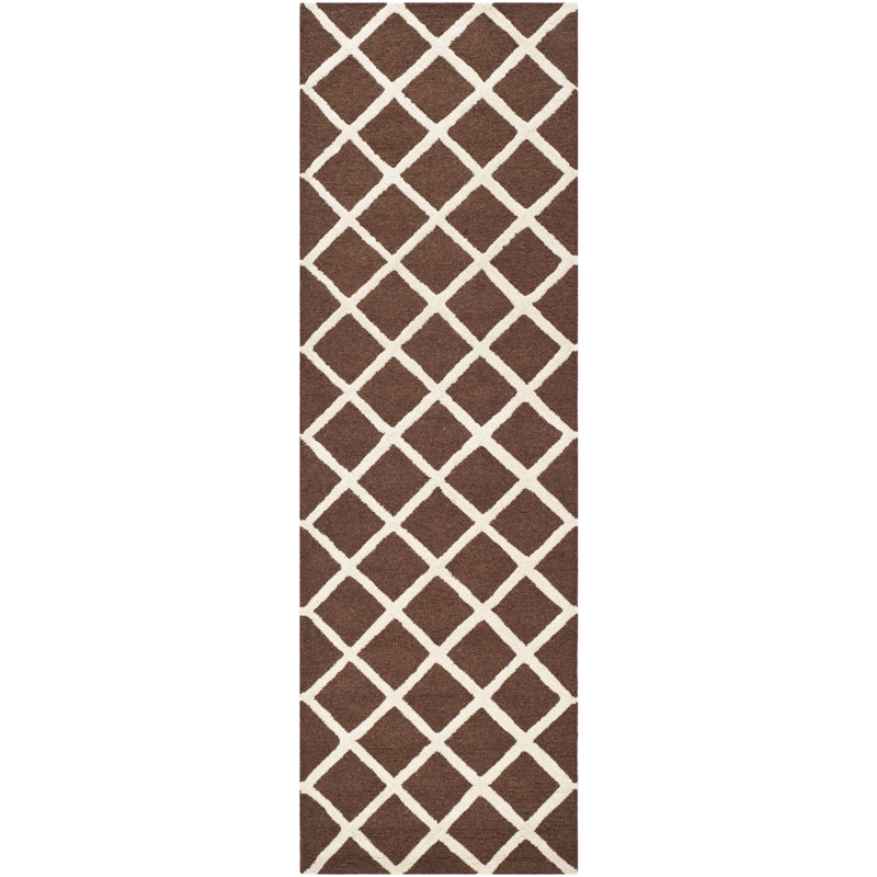 Sanyla Hand Tufted Wool Geometric Rug, Runner 2'6" x 8'