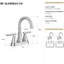 2 robinets de lavabo de salle de bain, hauteur de 7,78 po, fabrication en acier inoxydable et en alliage de zinc SS304, poignées en ABS, fonction escamotable, cartouche en céramique, débit de 1,2 gallon par minute, bec pivotant à 360 °, fixation sur le pont avec plaque, teinture-121638807