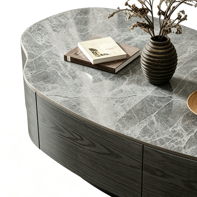 Hoyer, 13" H x 39.37" W x 19.68" D, Gray, Black/Black Oak