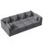 8 - Piece Upholstered Modular Sectional Sofa Convertible L Shaped Couch With Storage Ottoman-976671742