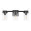 Chapman & Myers Garrett Bathroom Bedroom Wall Fixture In Aged Iron Finish With Clear Shade-831857802-831857803