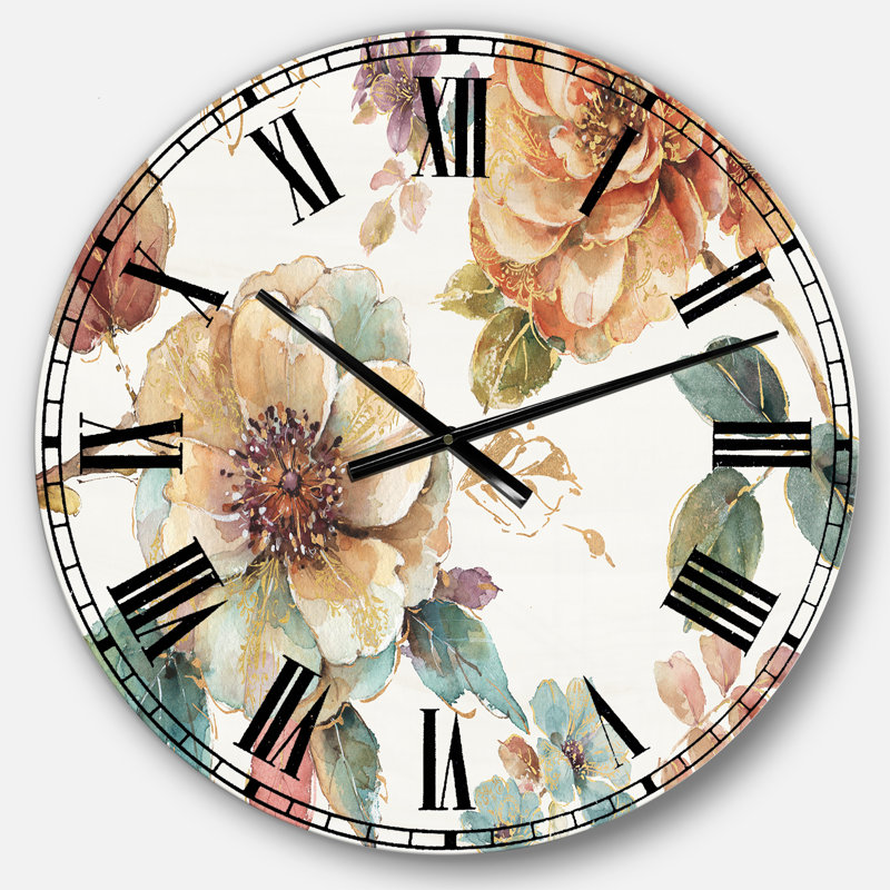Horloge murale orange et crème, Moyen