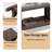 2-Layer Brown Outdoor Wicker Coffee Table With Glass Tabletop