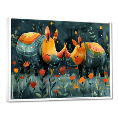 Terrina - Rhinocéros, art mural animal