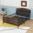 Metal Platform Bed Frame With Light And Storage Headboard-2016437793-2016437823