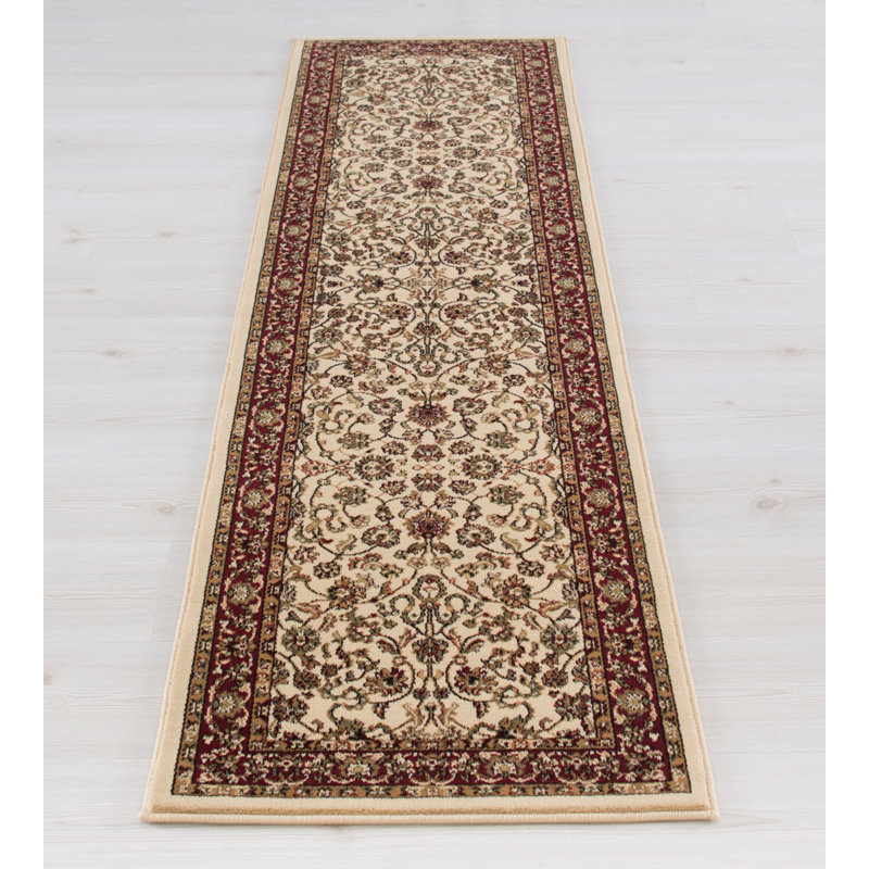 Tapis oriental beige Izaiah, Tapis de couloir : 2 pi x 7 pi 7 po