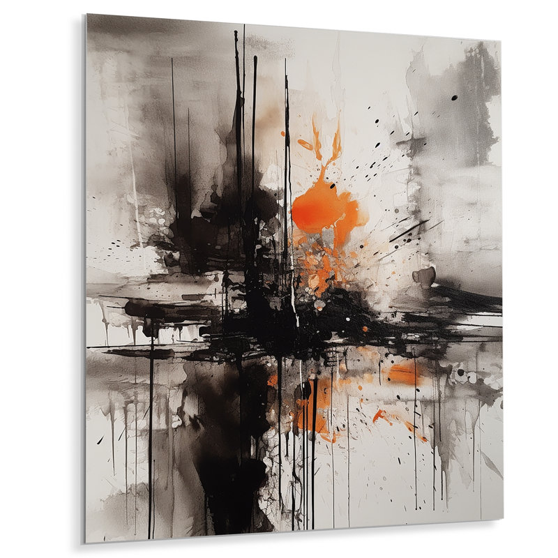 Exploration des profondeurs du marbre noir I - Décoration murale géométrique moderne en métal, H 40 po x l 30 po x P 1 po
