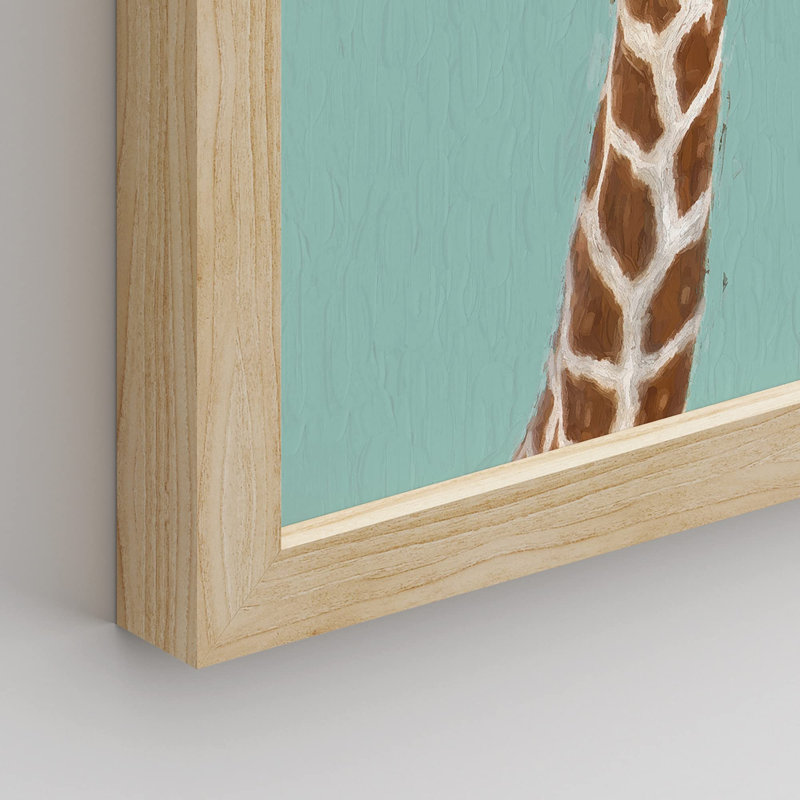 Chambre d'enfant - Pépinière de lama, girafe encadrée sur papier, impression de 4 pièces, Naturel, H 14 po x l 11 po
