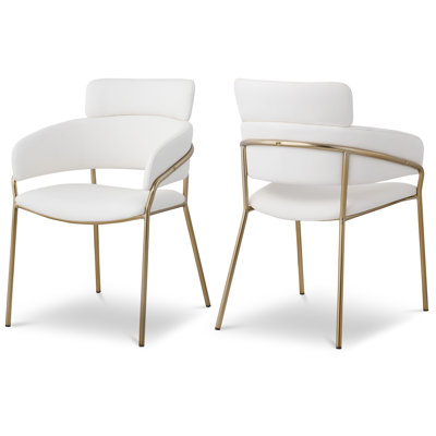 Chaise de salle à manger en simili cuir Yara, ensemble de 2