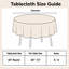 Nappe ronde en lin texturé 84 po-304372447